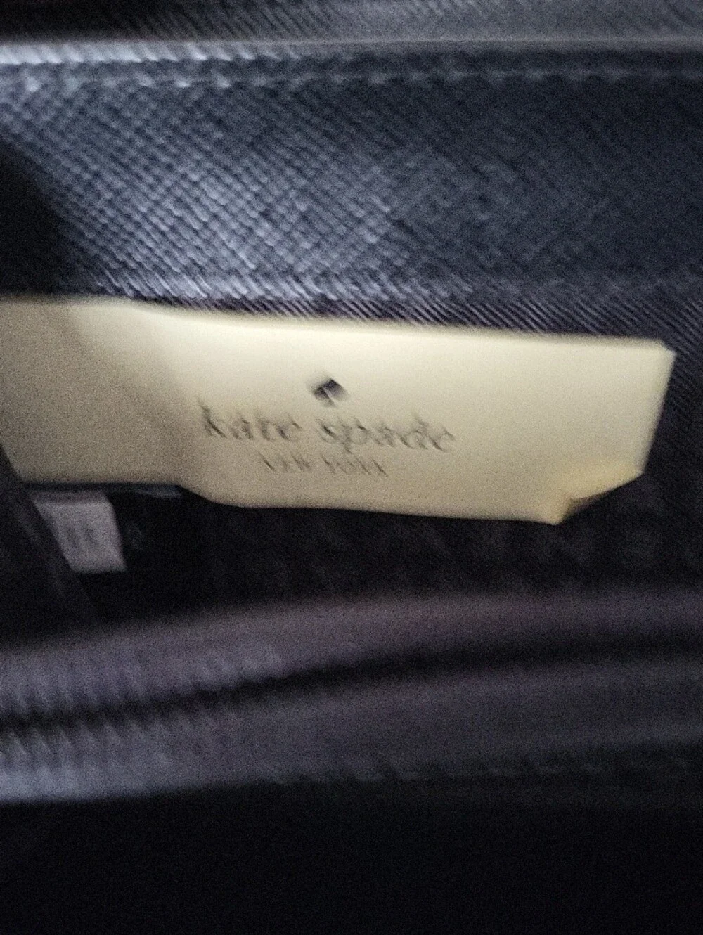 kate spade black wallet with green & pink hummingbird print